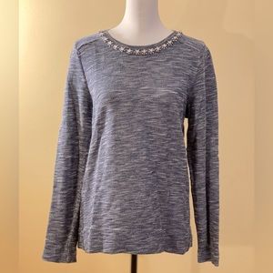J.Crew embellished lightweight sweatshirt/top